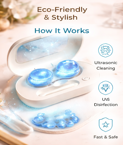 Lensly Ultrasonic Contact Lens Cleaner Machine All in One